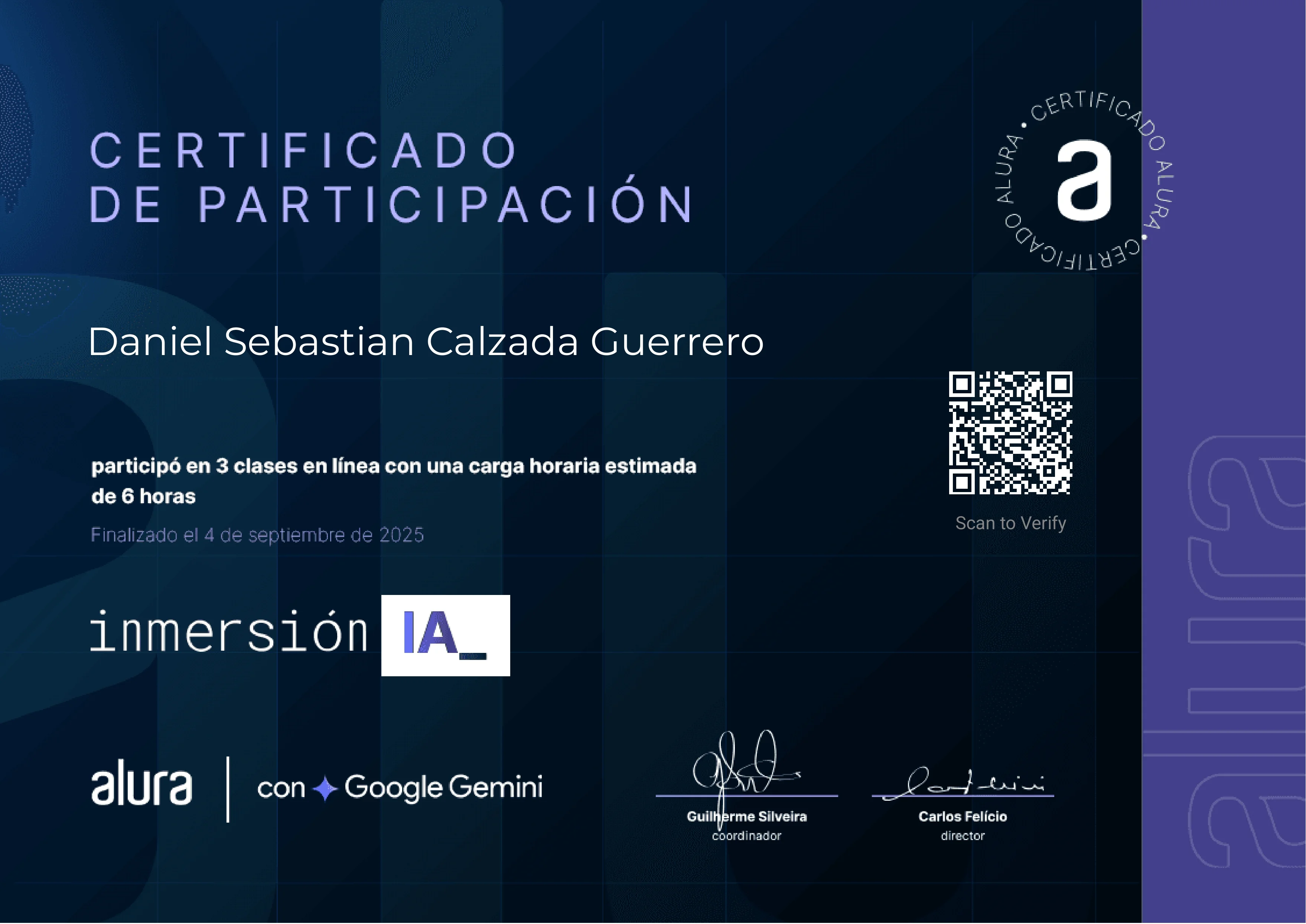 Certificado Alura
