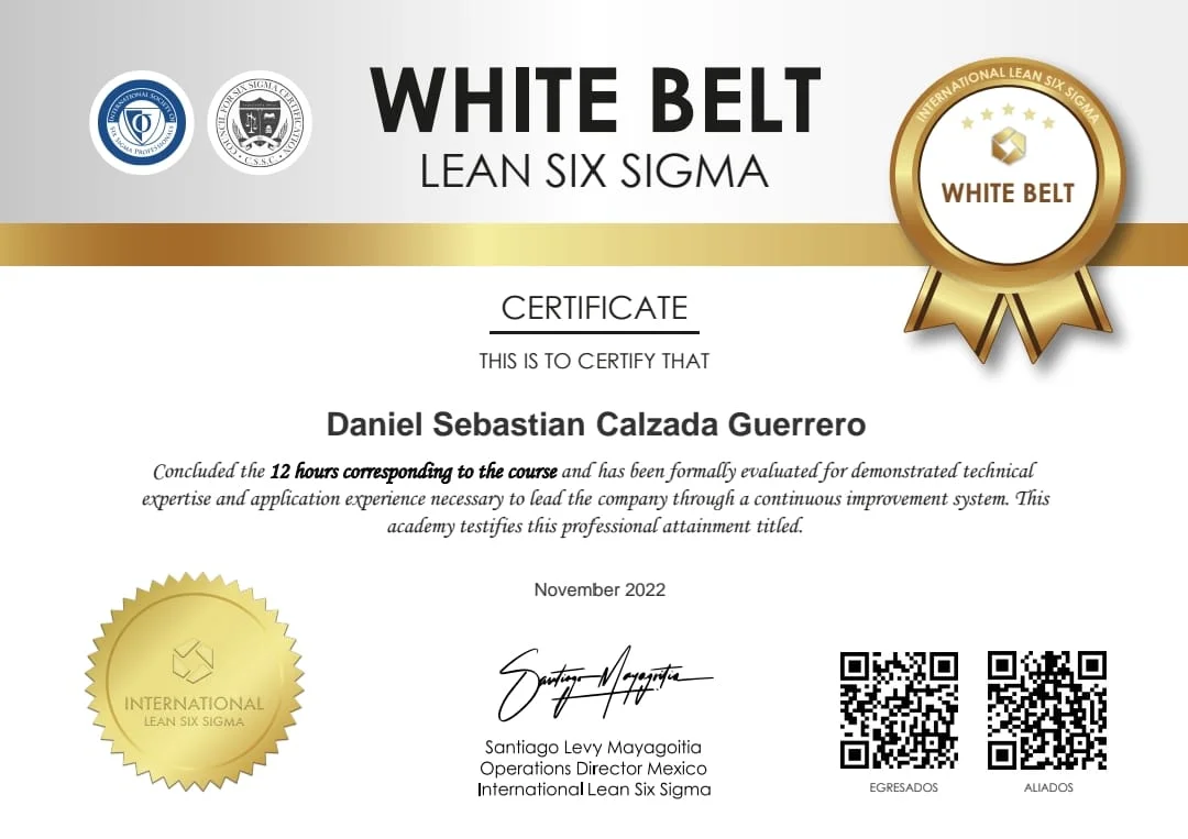Certificado White Belt
